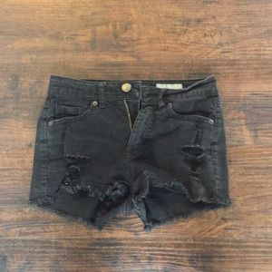 Black Aeropostale High Wasted Booty Shorts